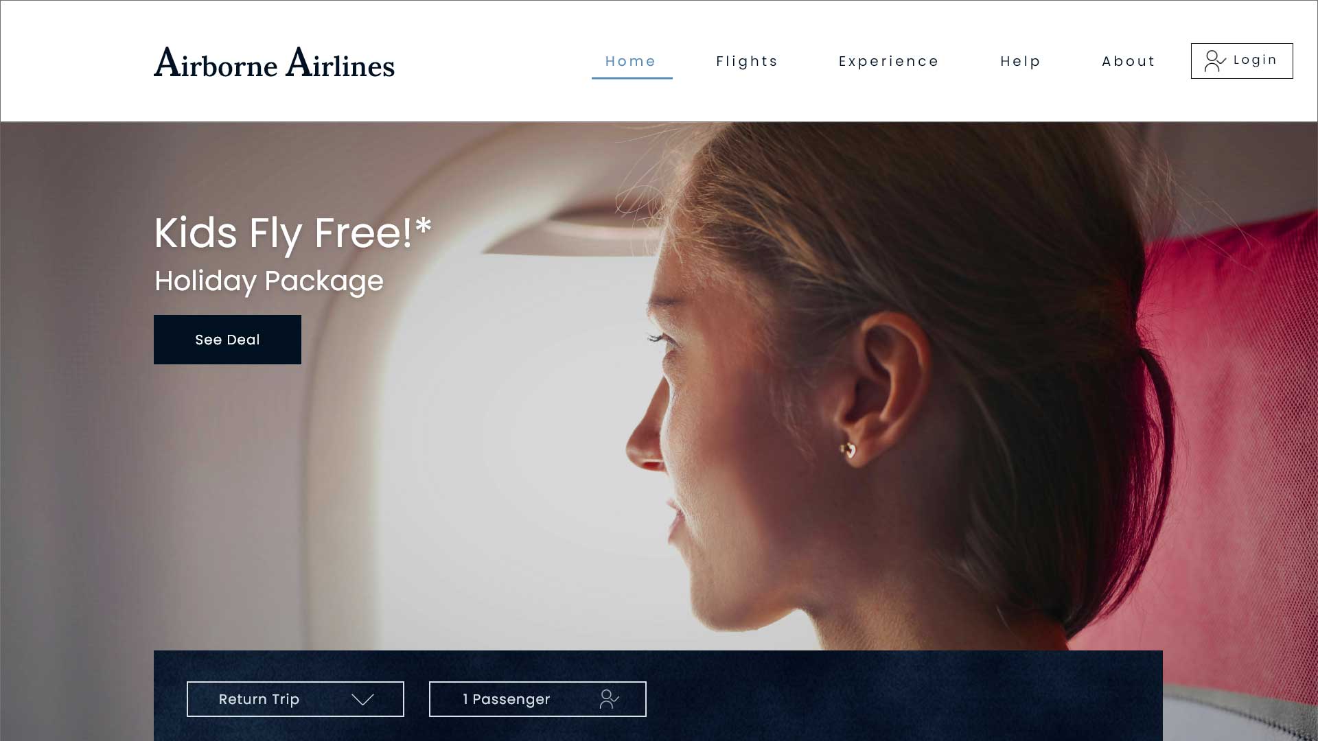 A lady watching the clouds in an airplane